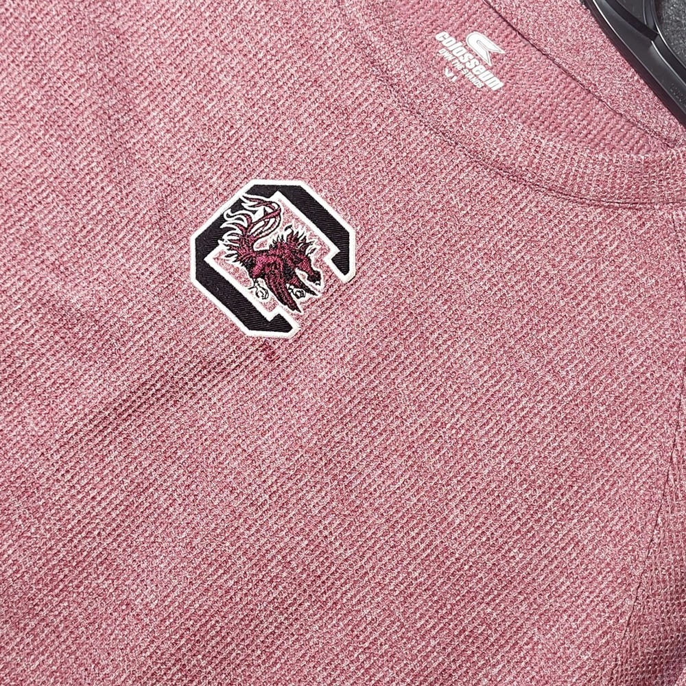 South Carolina Gamecocks Colosseum Youth XL 20 Waffle Knit Thermal Shirt Garnet